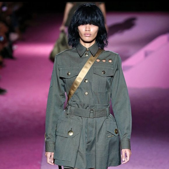 Marc Jacobs Spring 2015 Ready To Wear Military Melange Shacket Top Jacket Size 6 - Picture 1 of 10